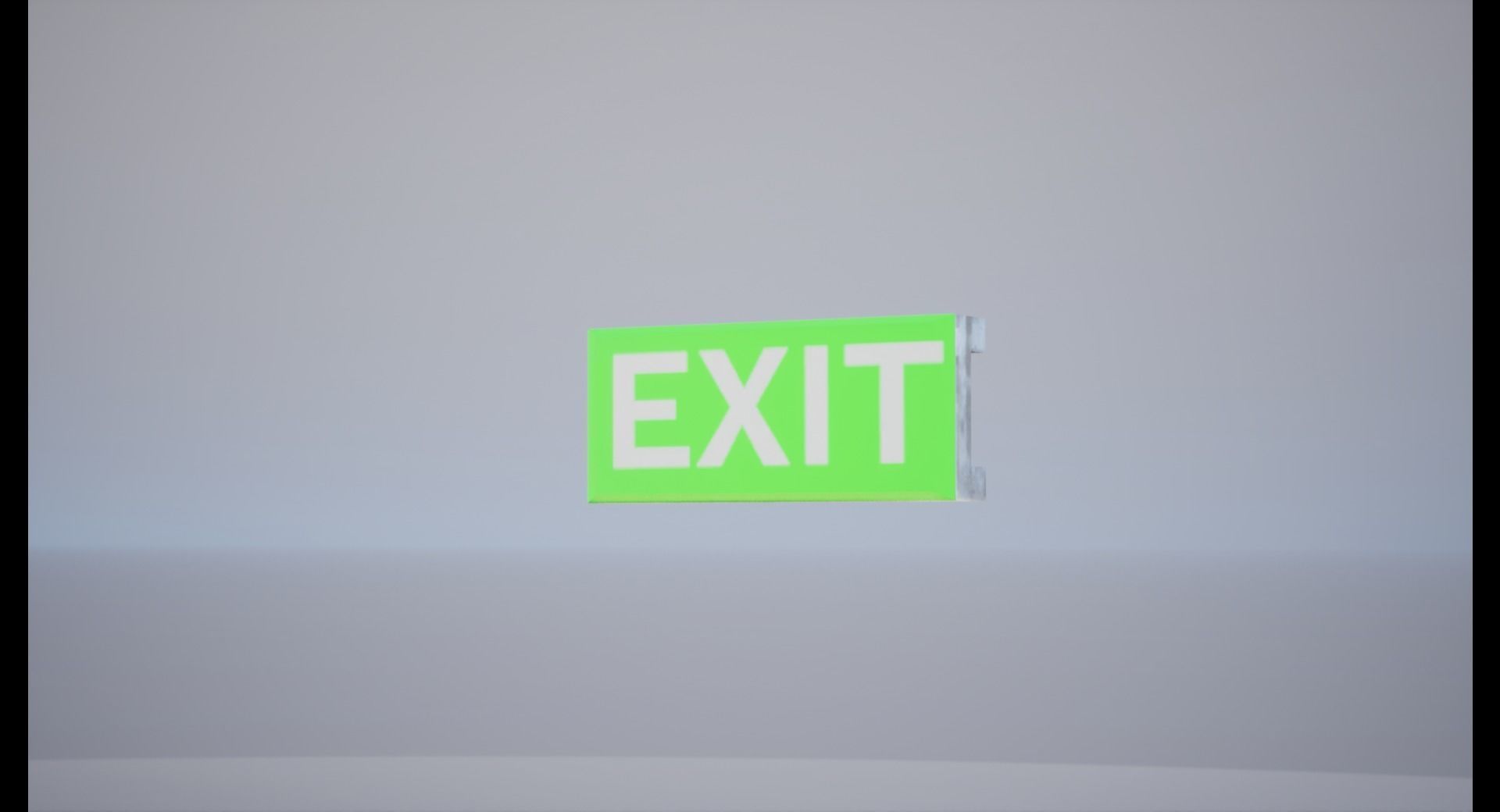 Exit sign Low-poly 3D model_6