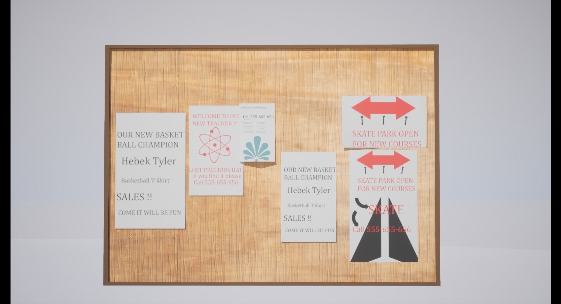 Information Pannel Low-poly 3D model_7