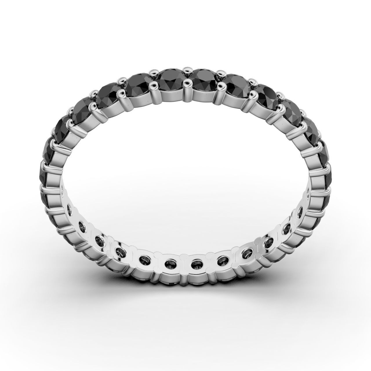 ETERNITY Ring Round 2mm Band 3D print model_12