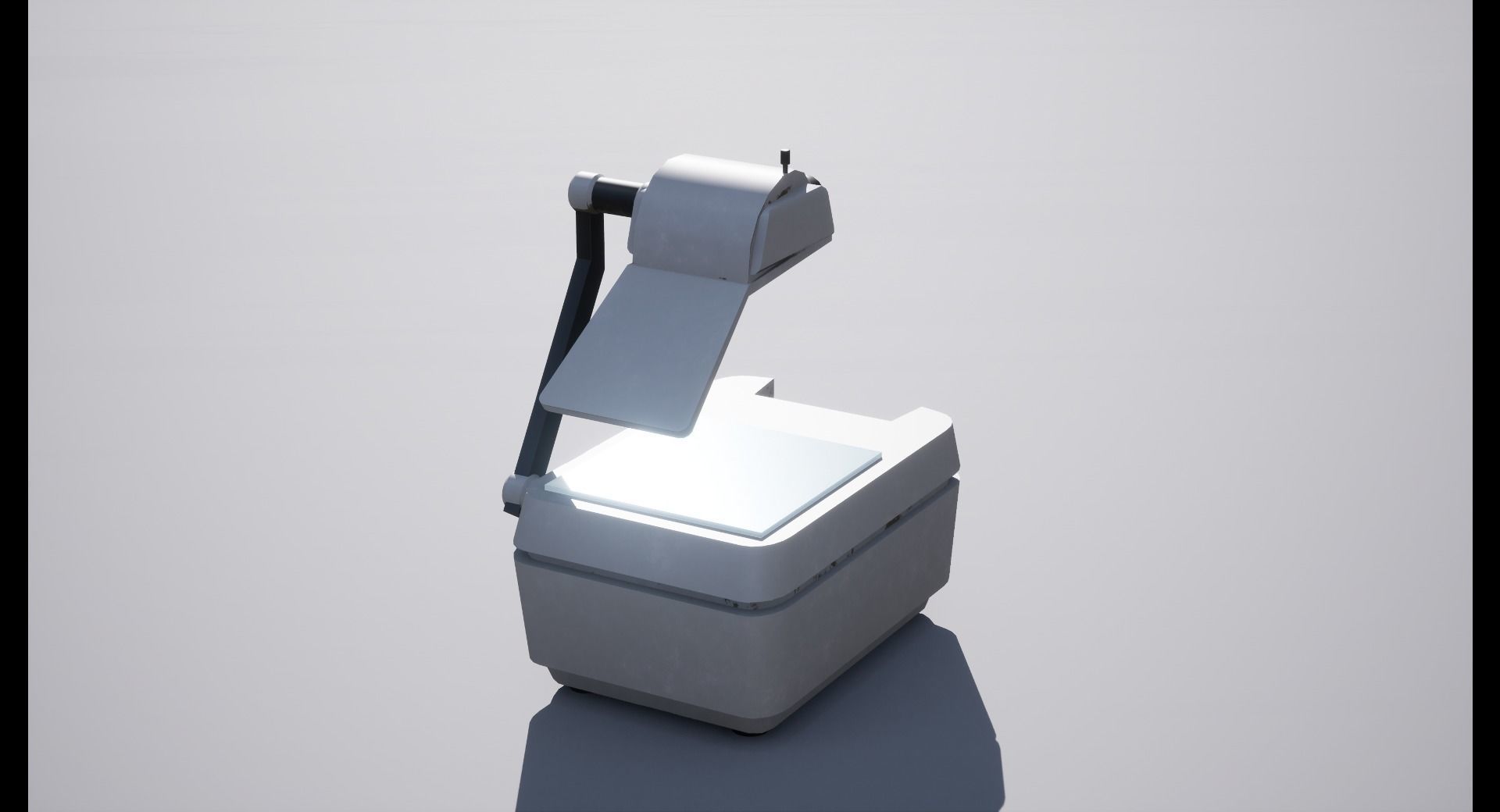 Overhead Projector Low-poly 3D model_4
