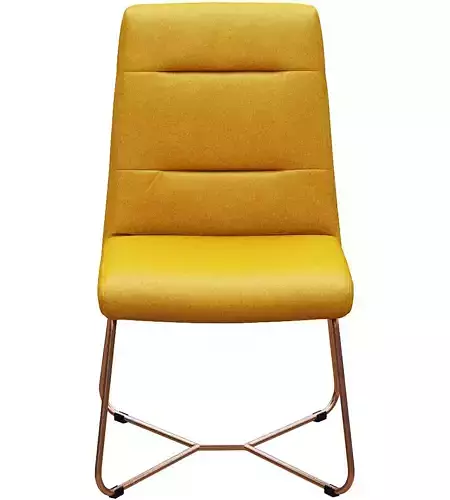 Dining chair leatherette and metal