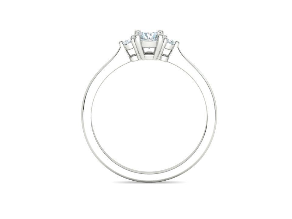 Birgit 3stone Engagement Ring  with 30 pointer stone  3D print model_27