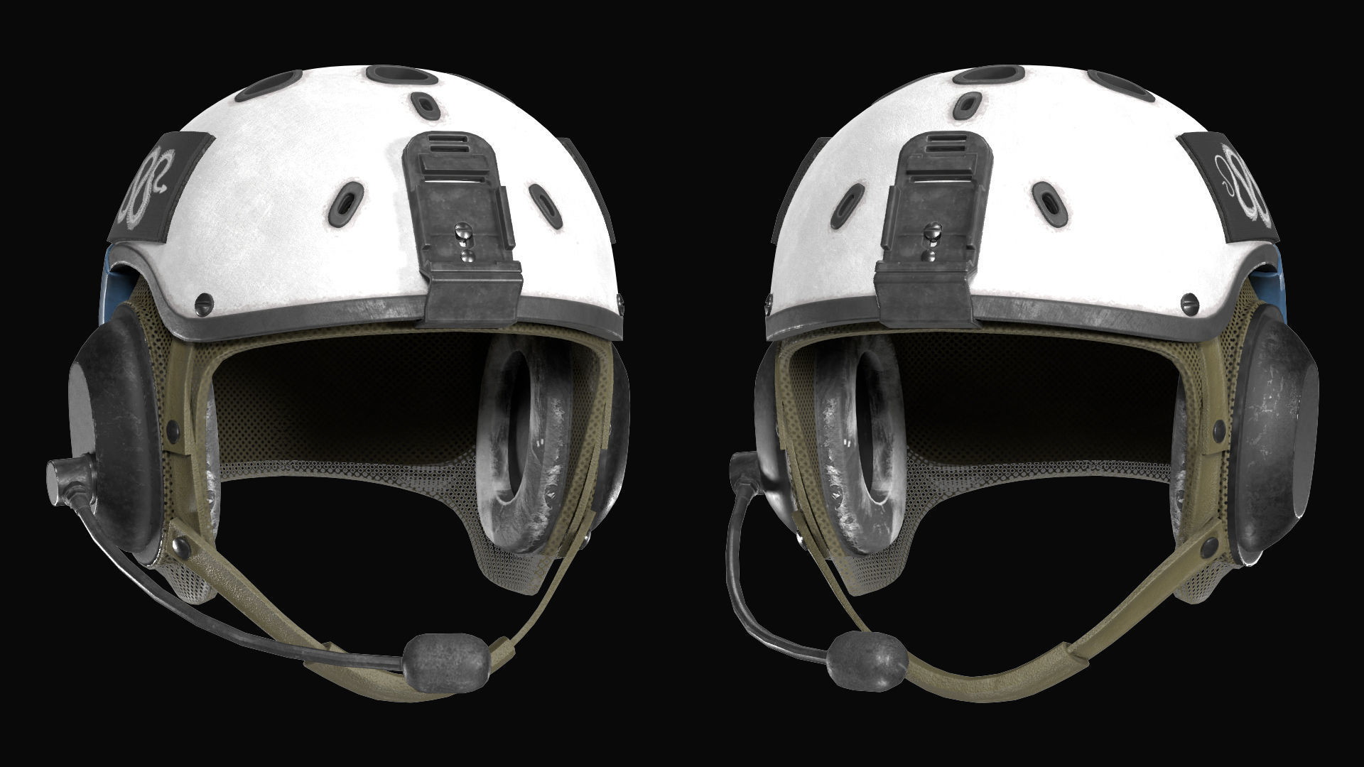 SCIFI Game Ready XOF Special Forces Helmet Low-poly 3D model_8