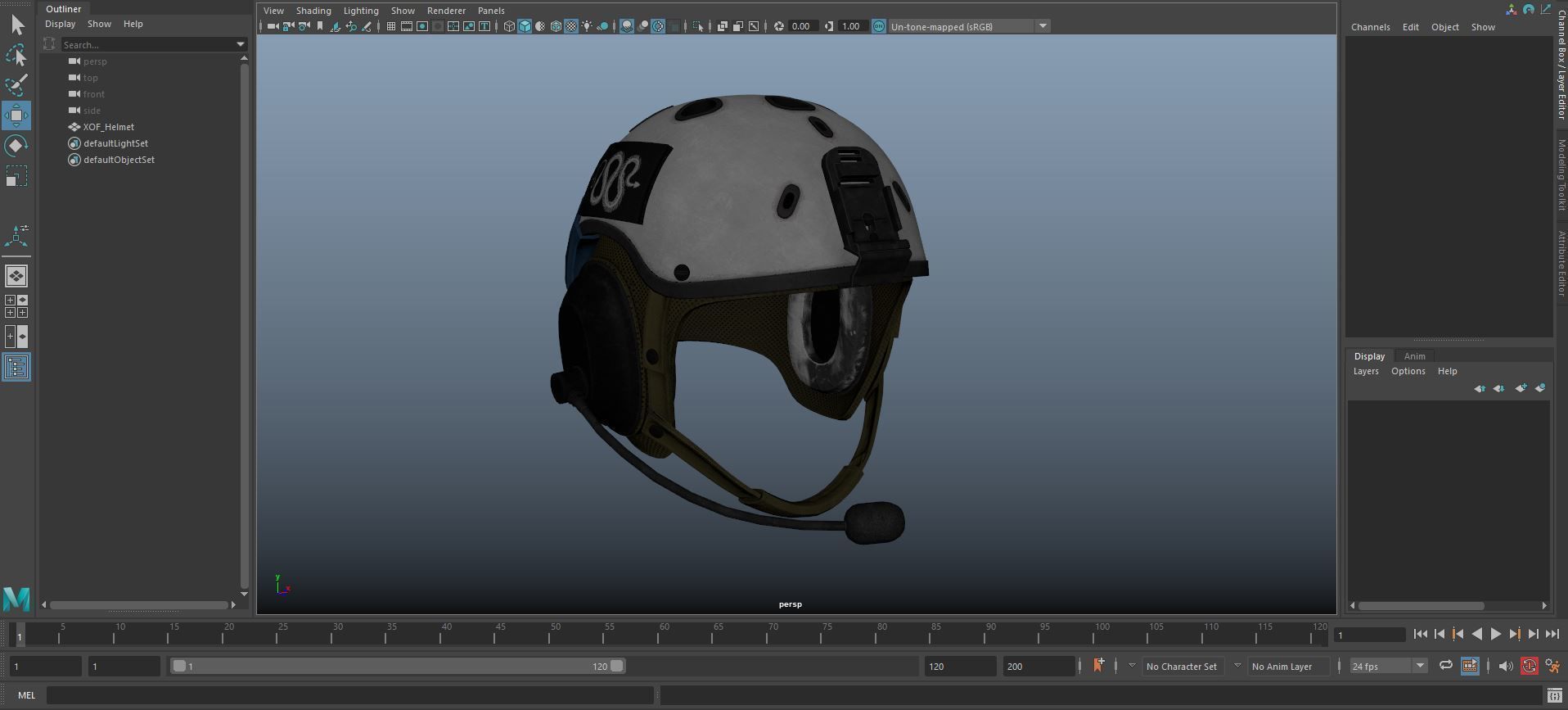 SCIFI Game Ready XOF Special Forces Helmet Low-poly 3D model_11