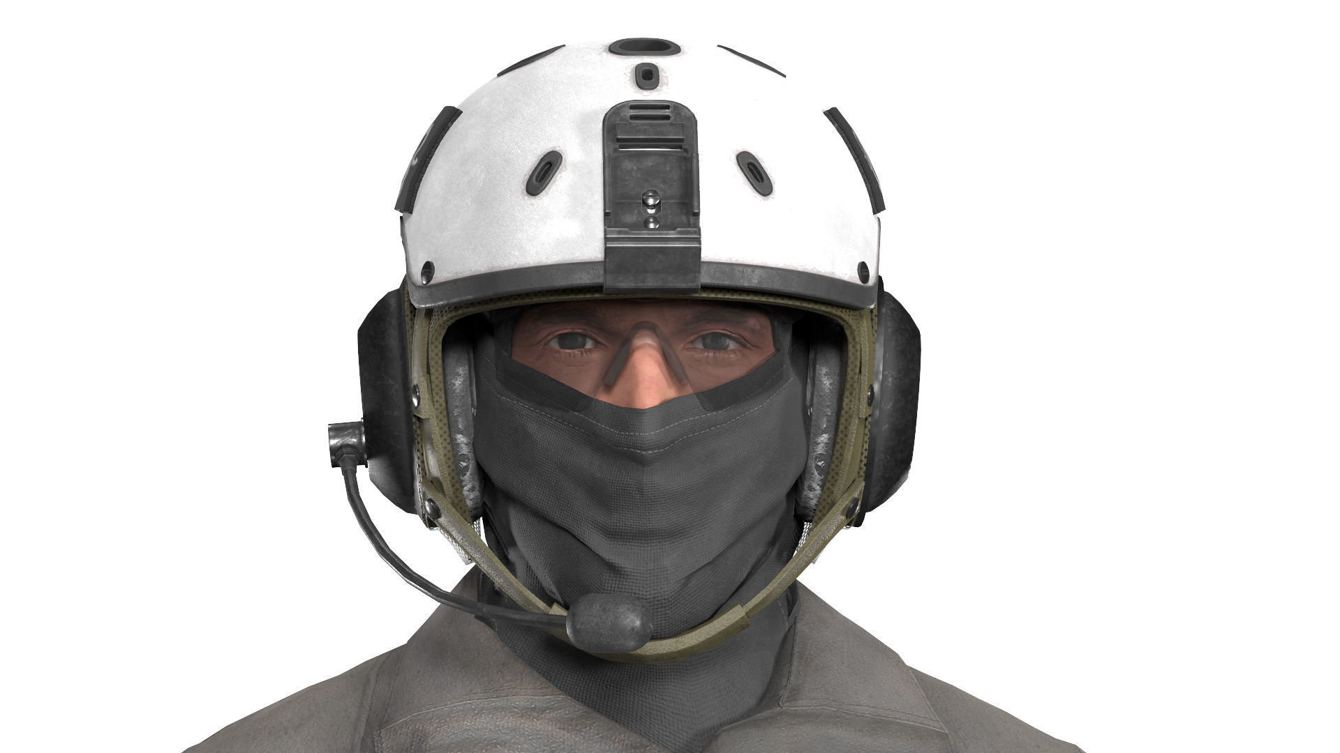 SCIFI Game Ready XOF Special Forces Helmet Low-poly 3D model_5