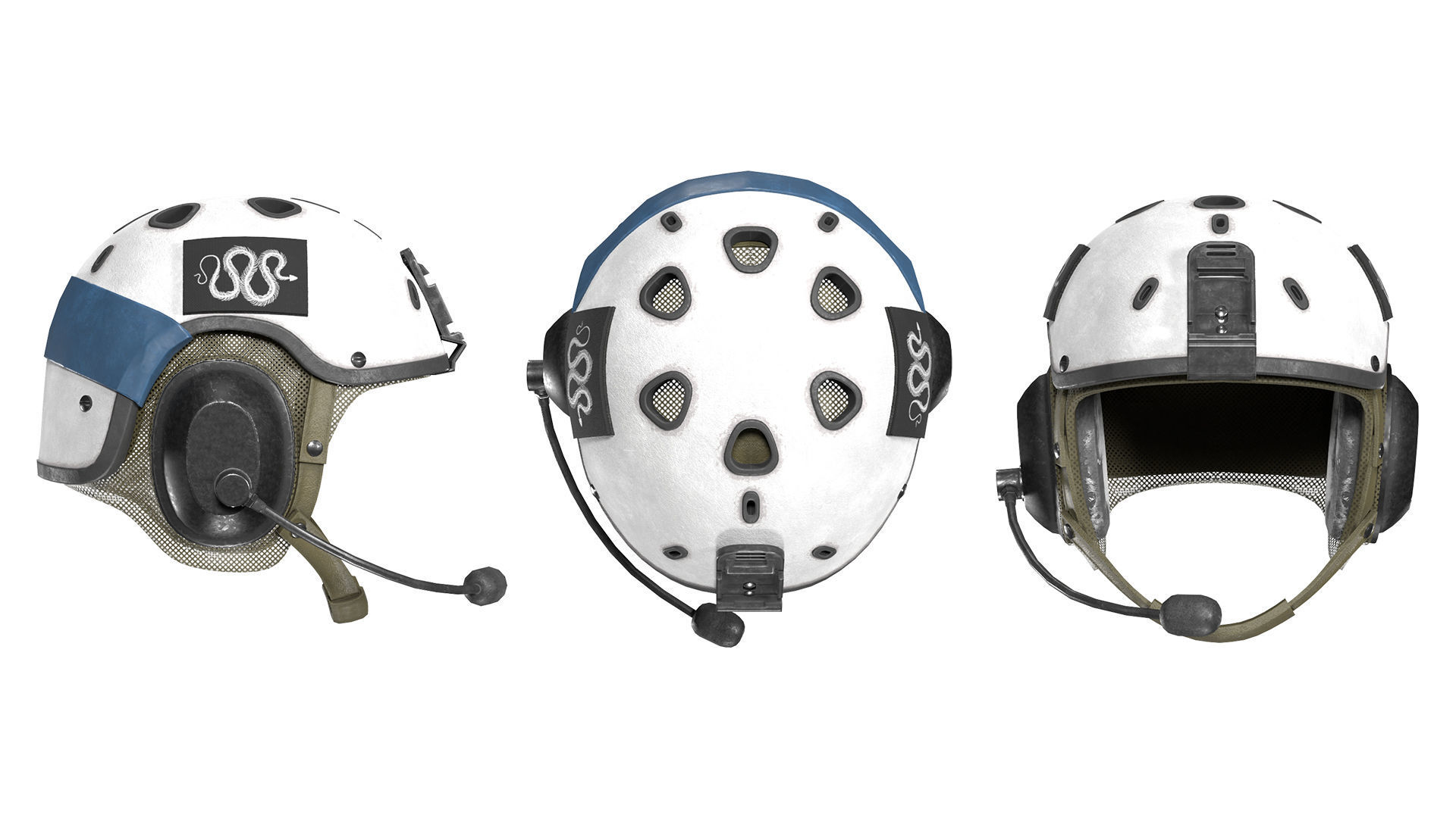 SCIFI Game Ready XOF Special Forces Helmet Low-poly 3D model_1