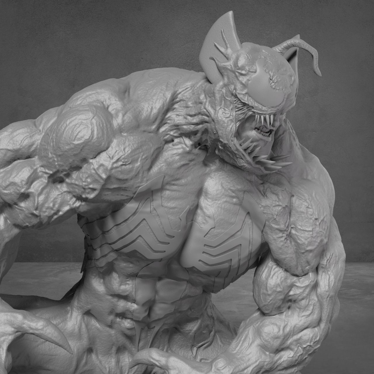 Quarter scale Venomized Wolverine 3D print model_6