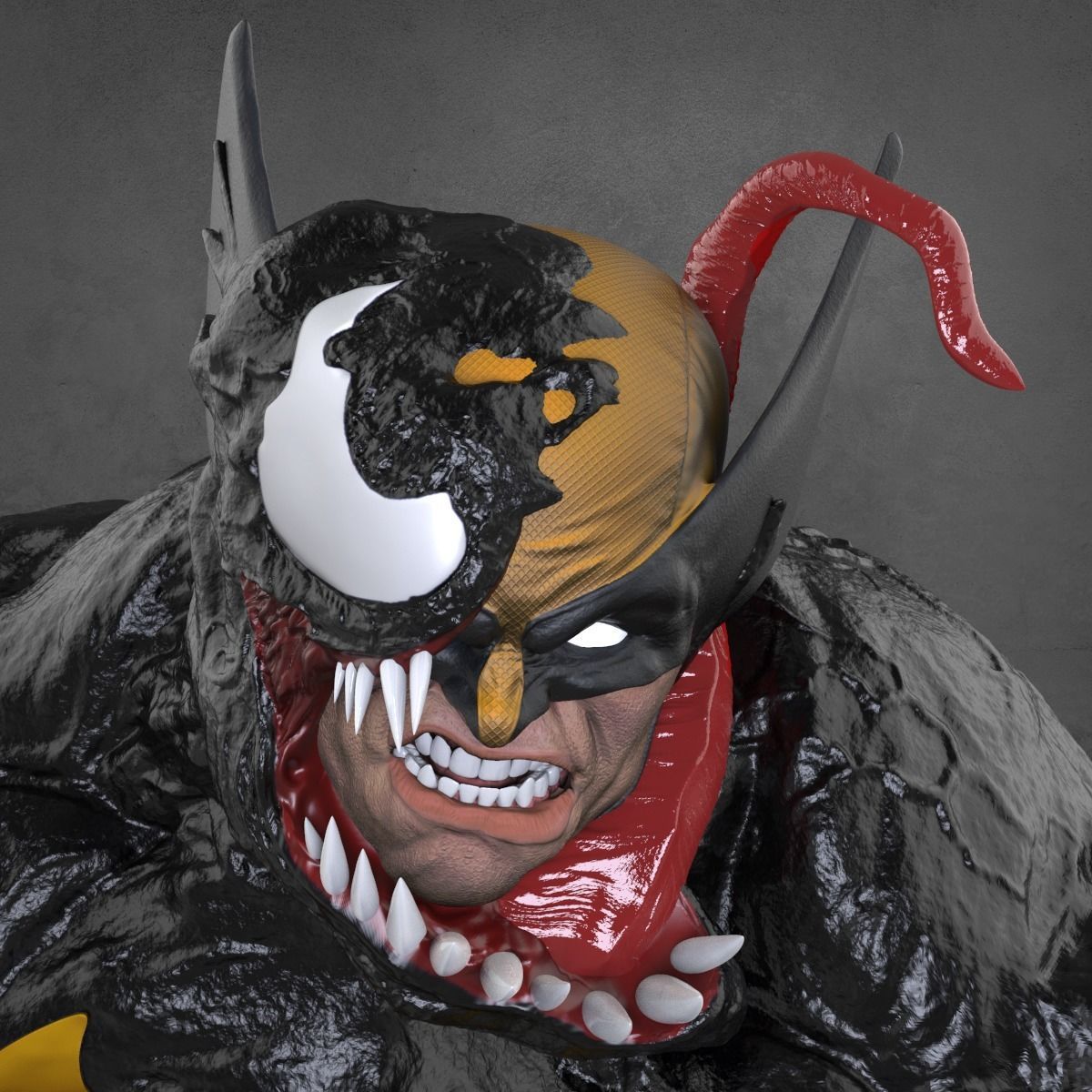 Quarter scale Venomized Wolverine 3D print model_5