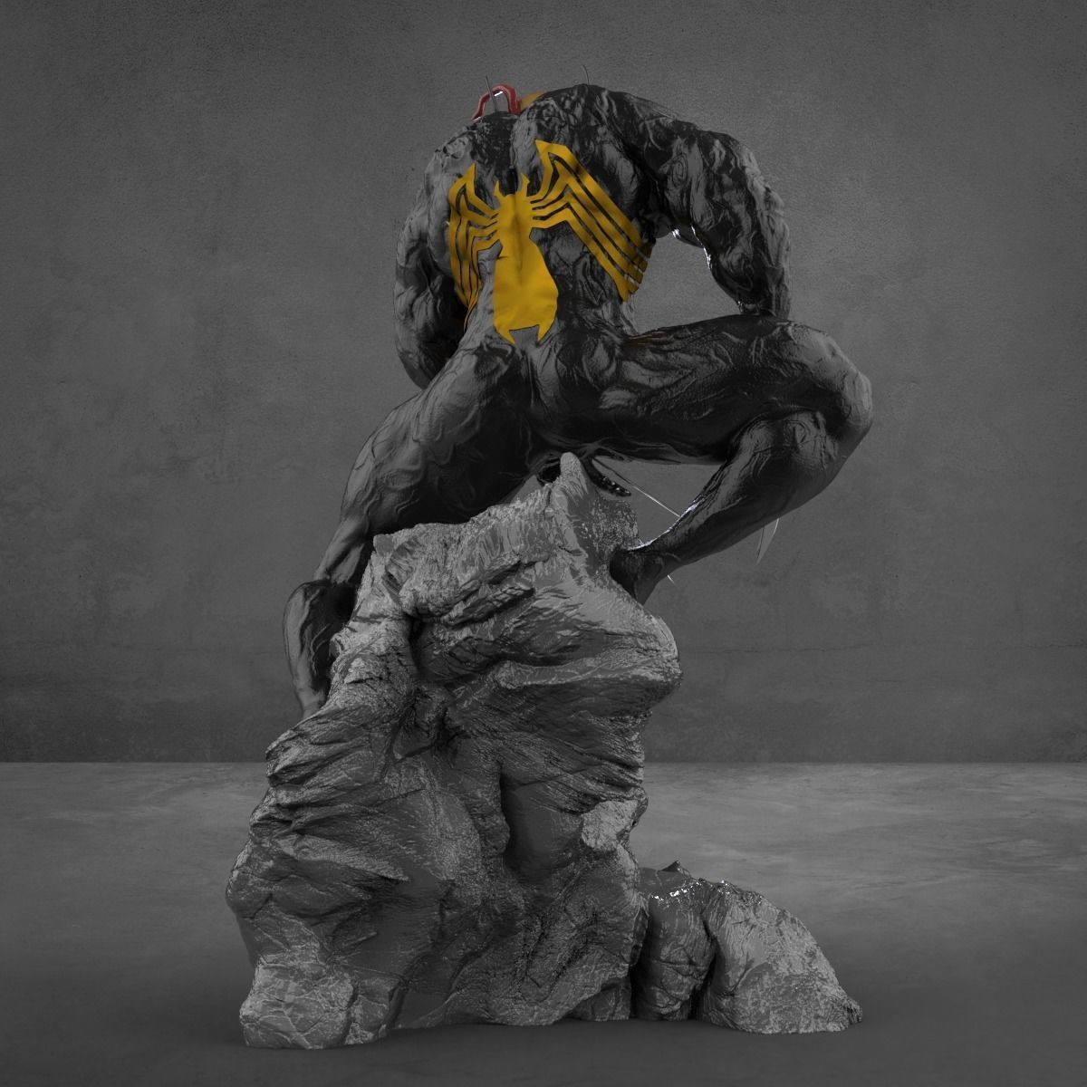 Quarter scale Venomized Wolverine 3D print model_11