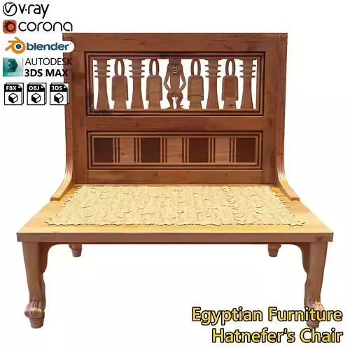 Egyptian Furniture Kit - Hatnefers Chair 3D model