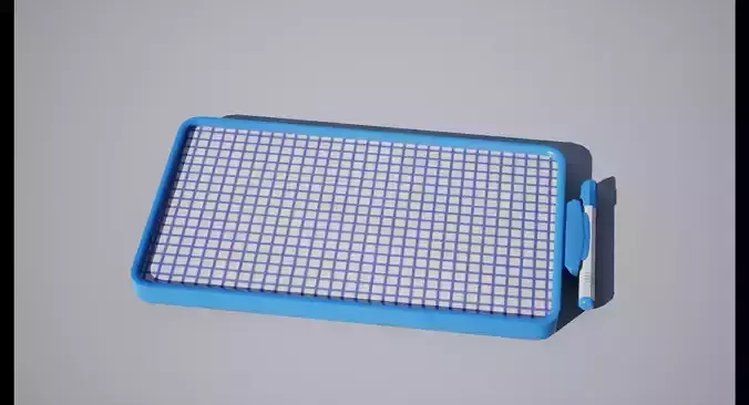 Plastic Slate Low-poly 3D model
