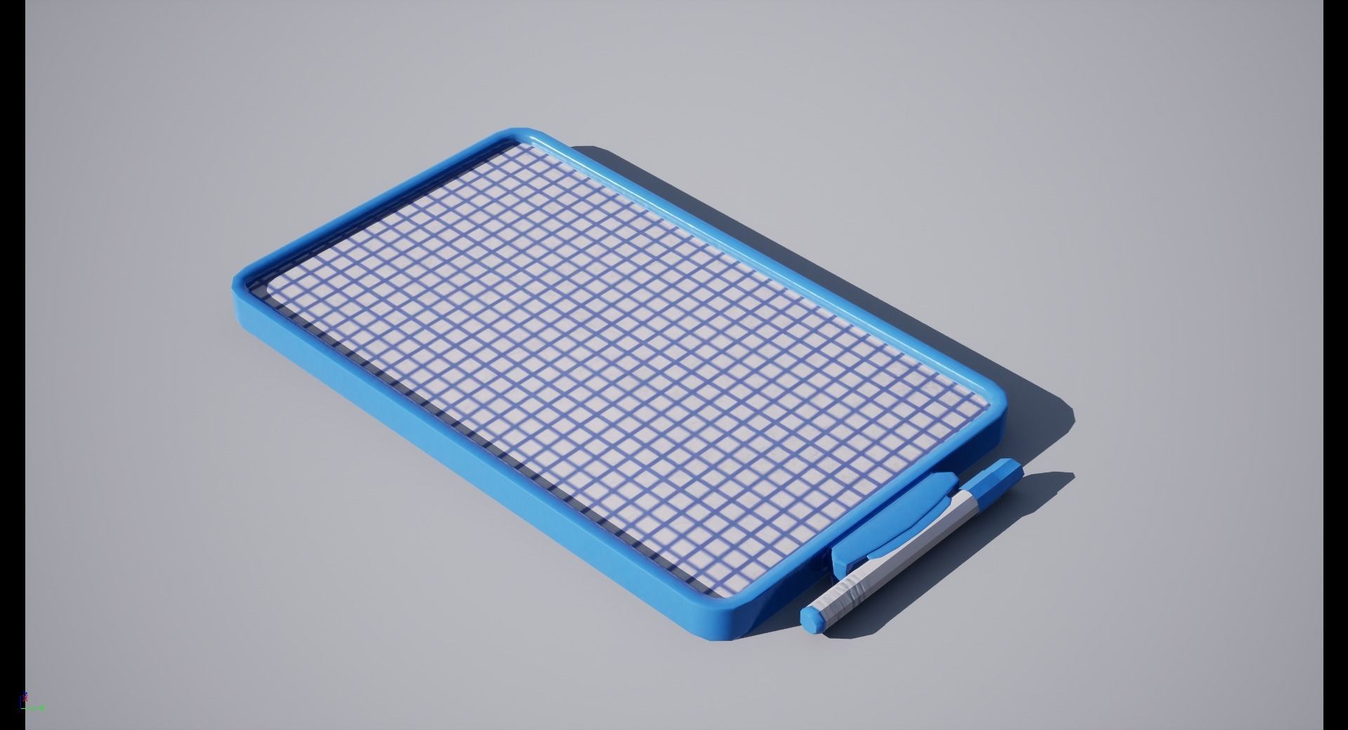 Plastic Slate Low-poly 3D model_5