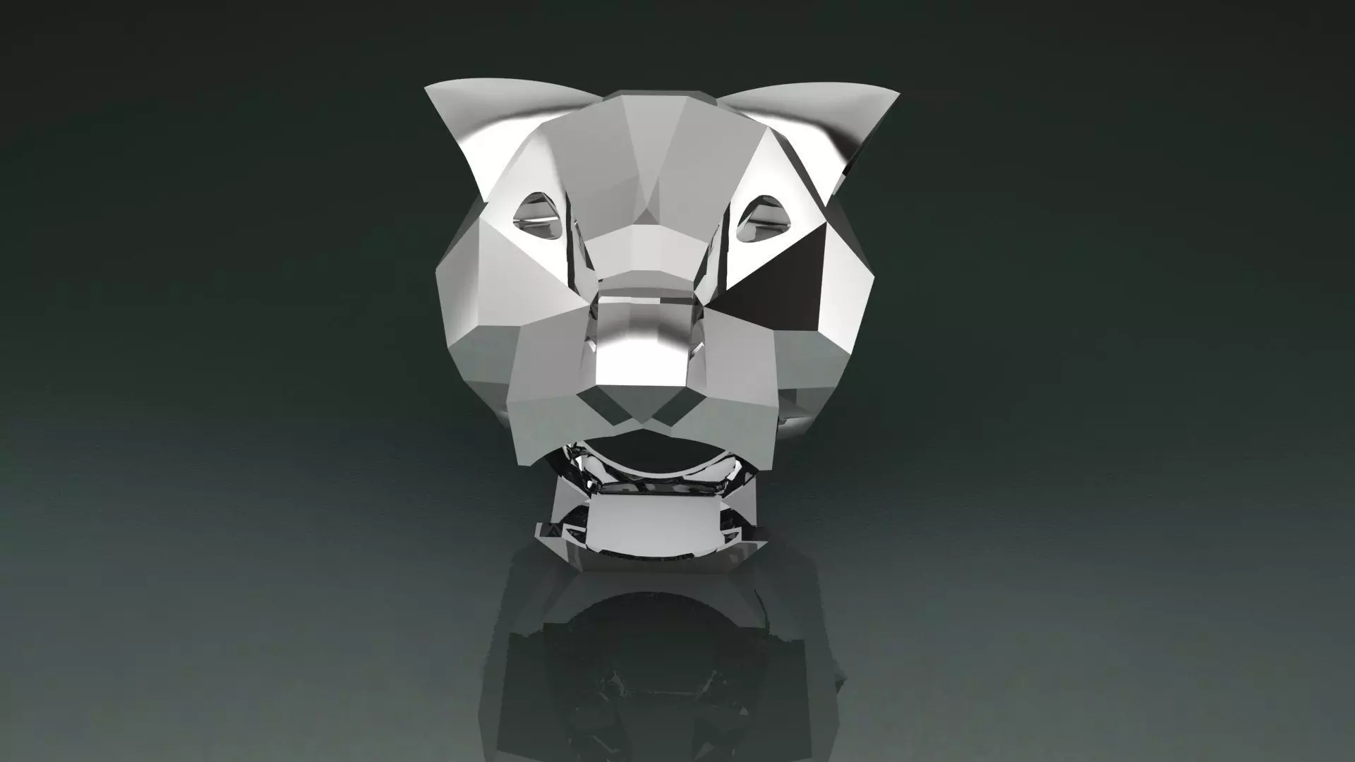 Panthera  Head Ring 3D print model_0