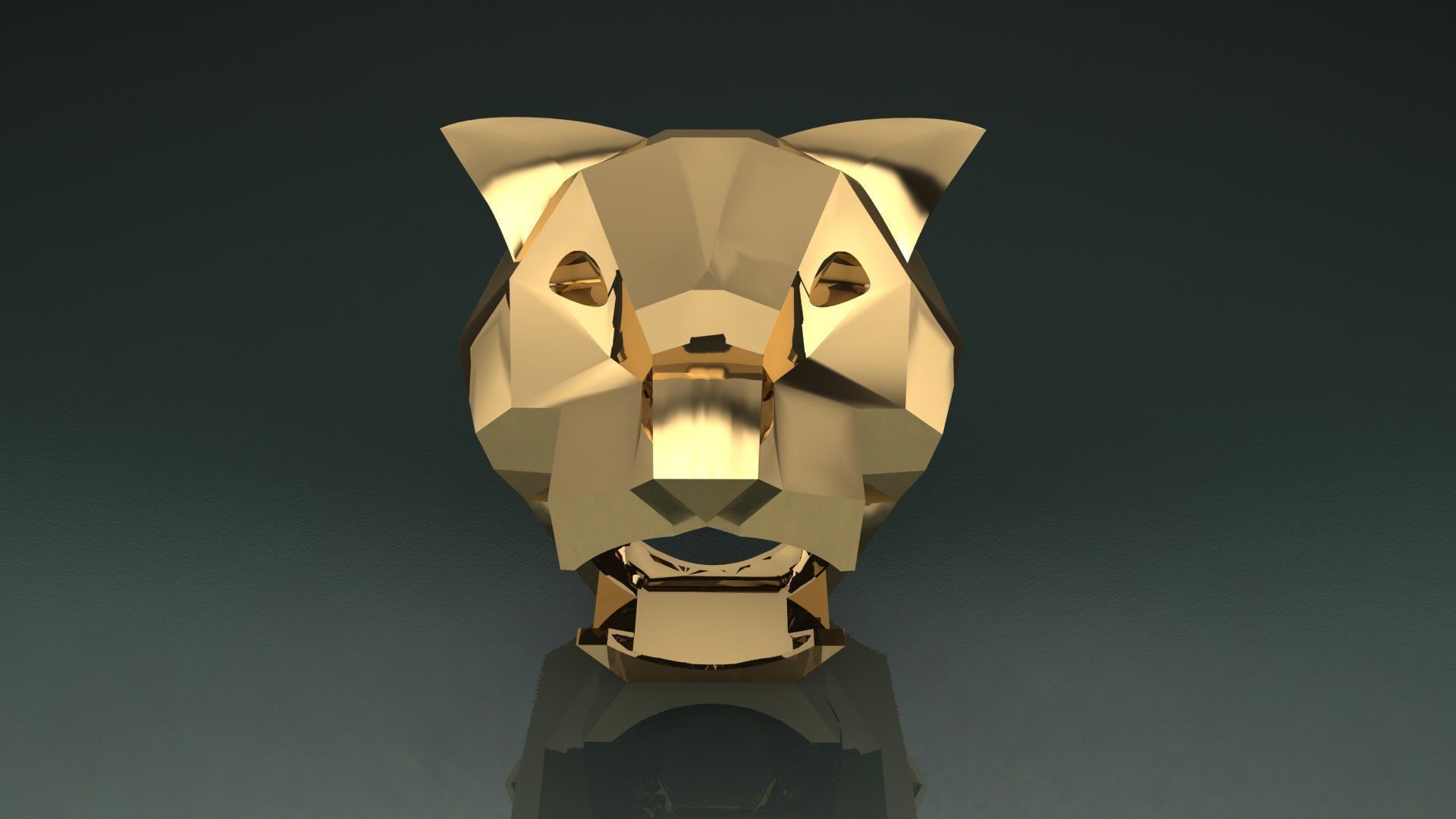 Panthera  Head Ring 3D print model_2