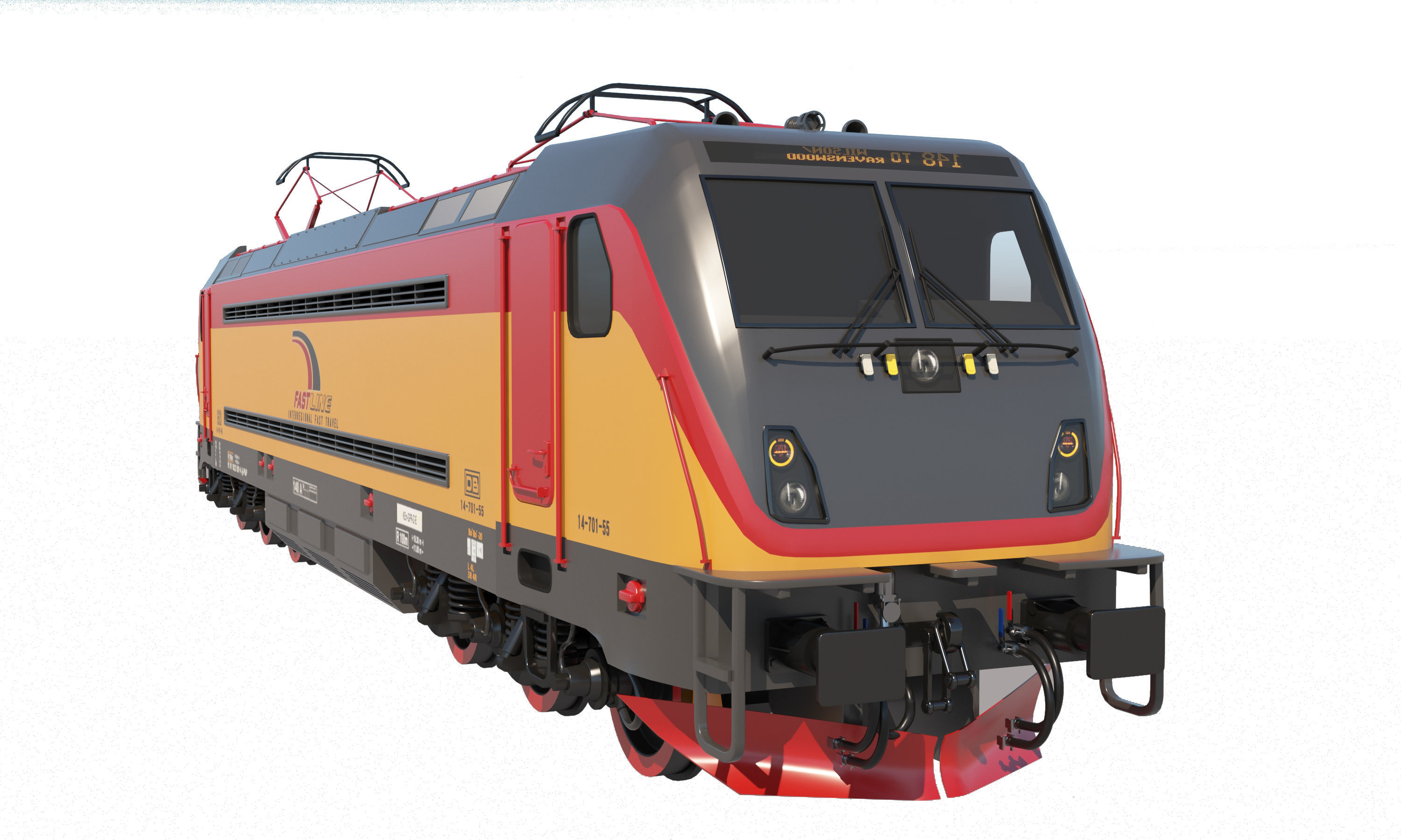 Electric locomotive 3D model_10