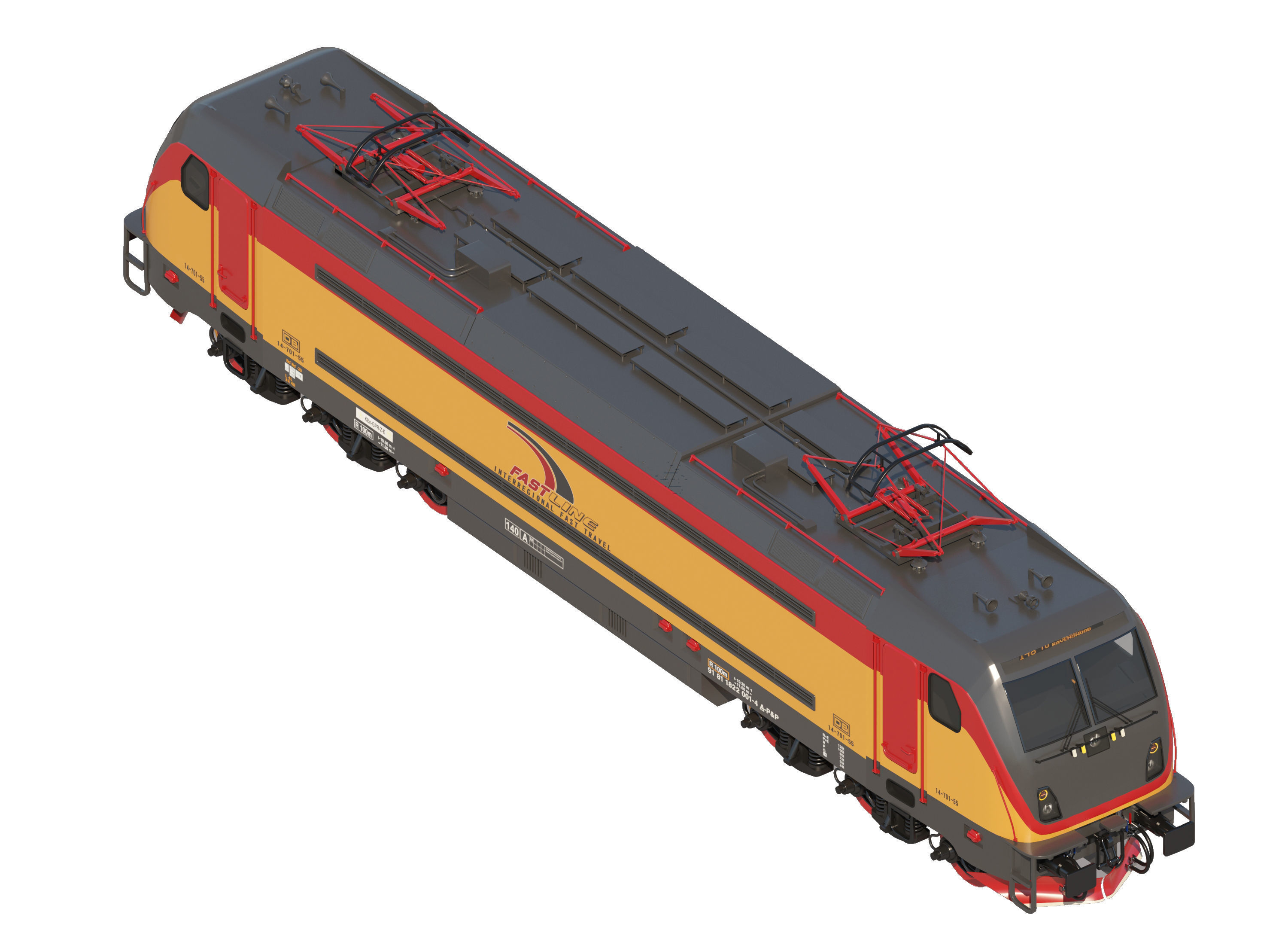 Electric locomotive 3D model_9