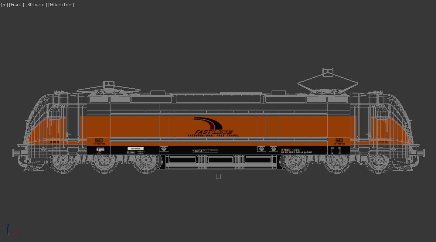 Electric locomotive 3D model_6