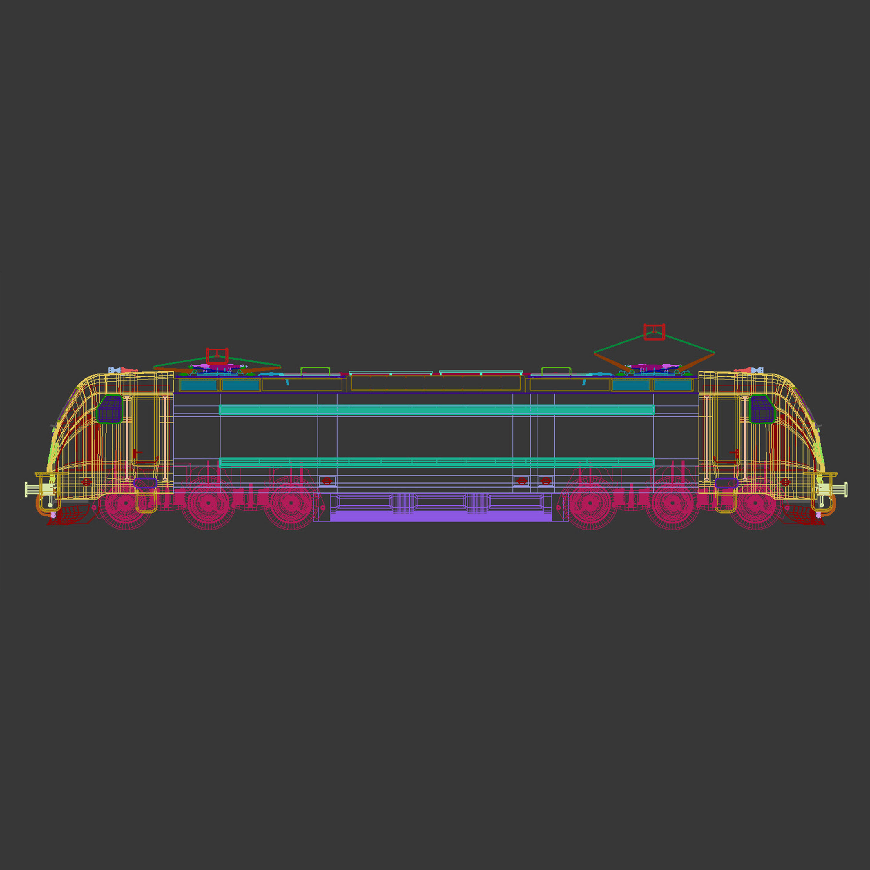 Electric locomotive 3D model_7