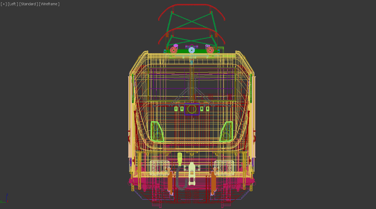 Electric locomotive 3D model_2