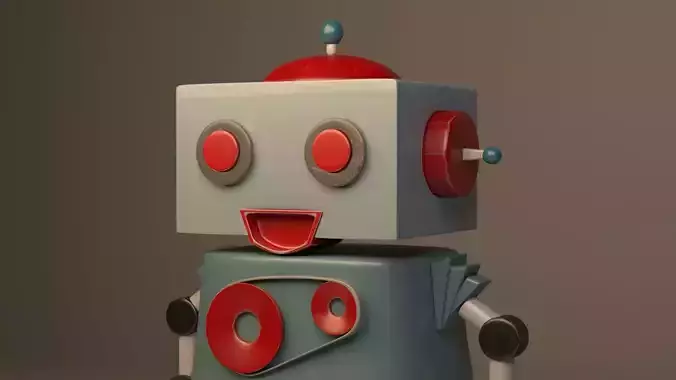 cyborg cartoon robot