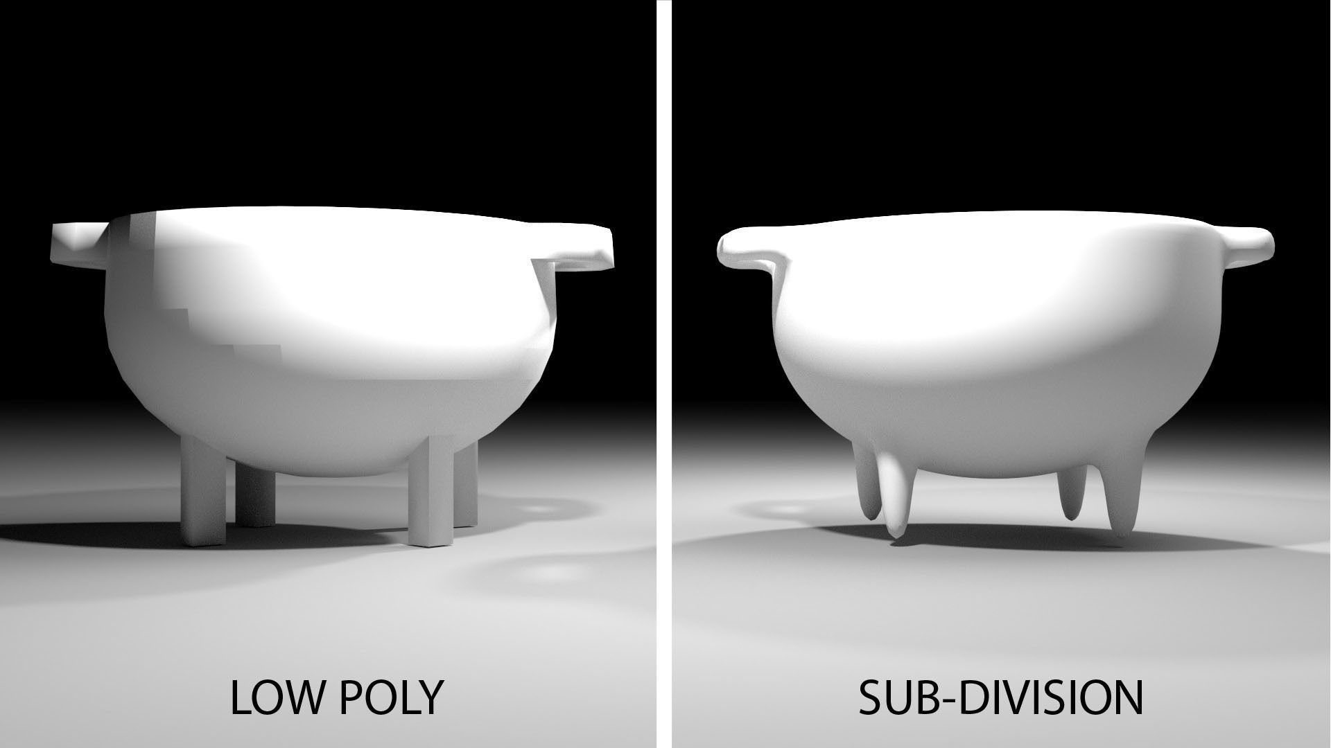 Cauldron 1 pot 3D model_4