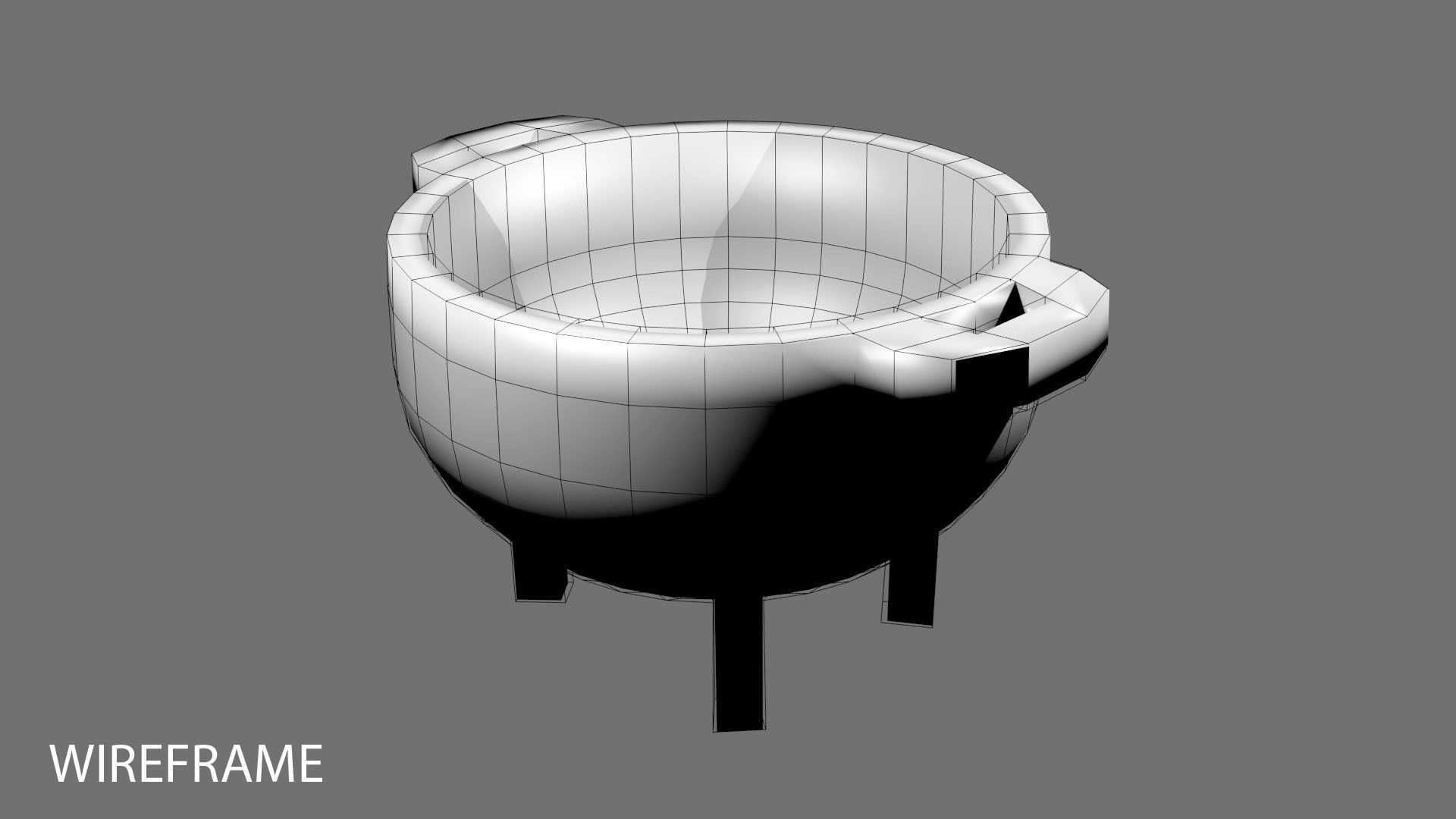 Cauldron 1 pot 3D model_3