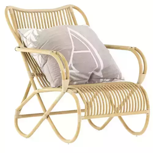 Set of comfortable rattan armchairs BOHO