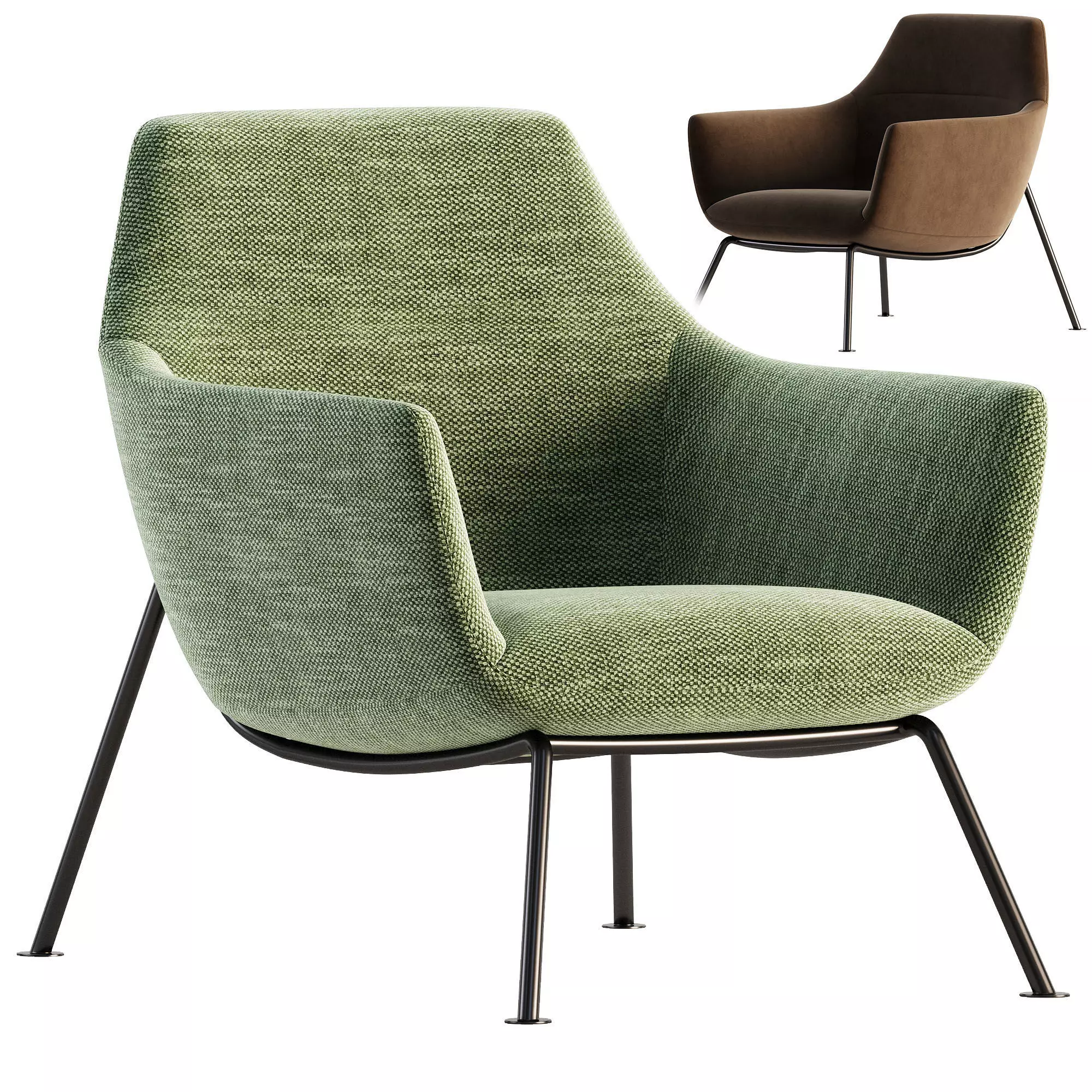 Avante Armchair Soft Mocha 3D model