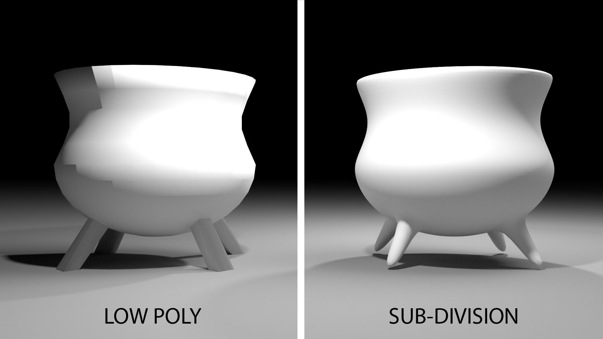 Cauldron 2 vase 3D model_4