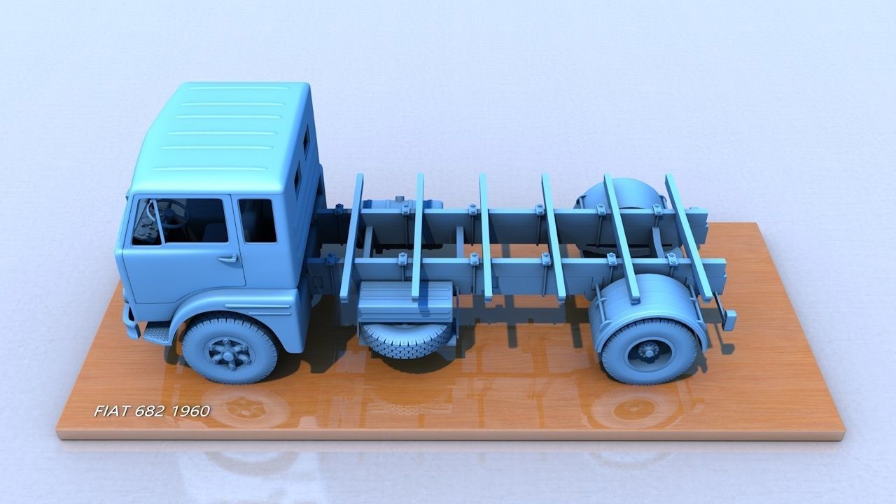 Fiat 682 1960 3D print model_4