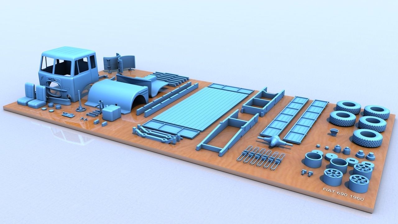 Fiat 682 1960 3D print model_1