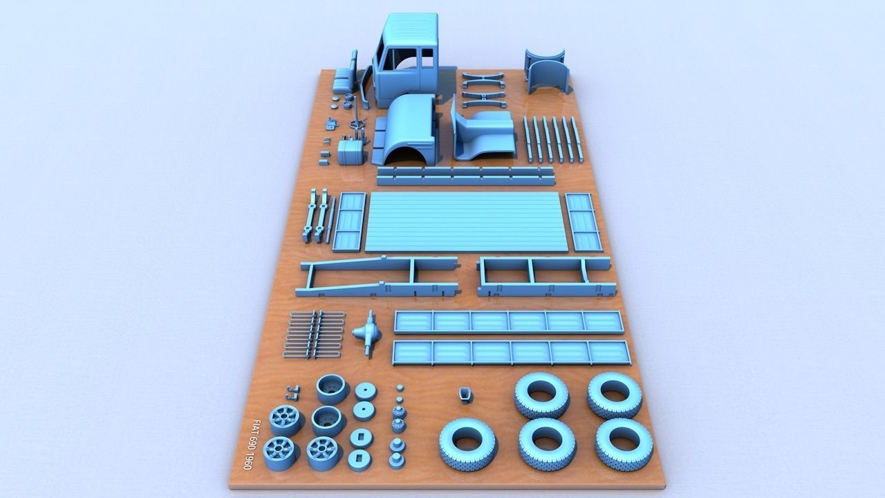 Fiat 682 1960 3D print model_13