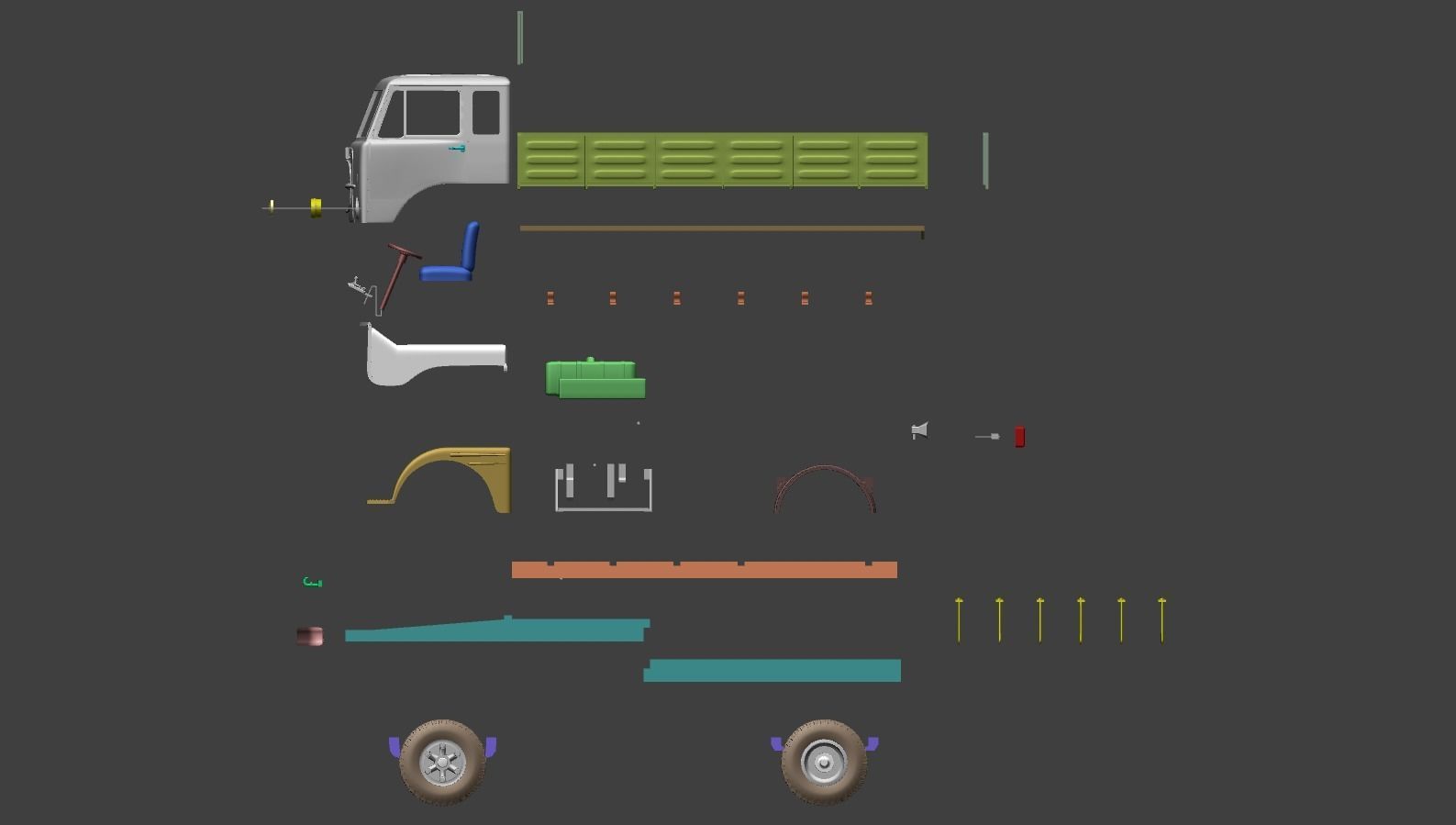 Fiat 682 1960 3D print model_11