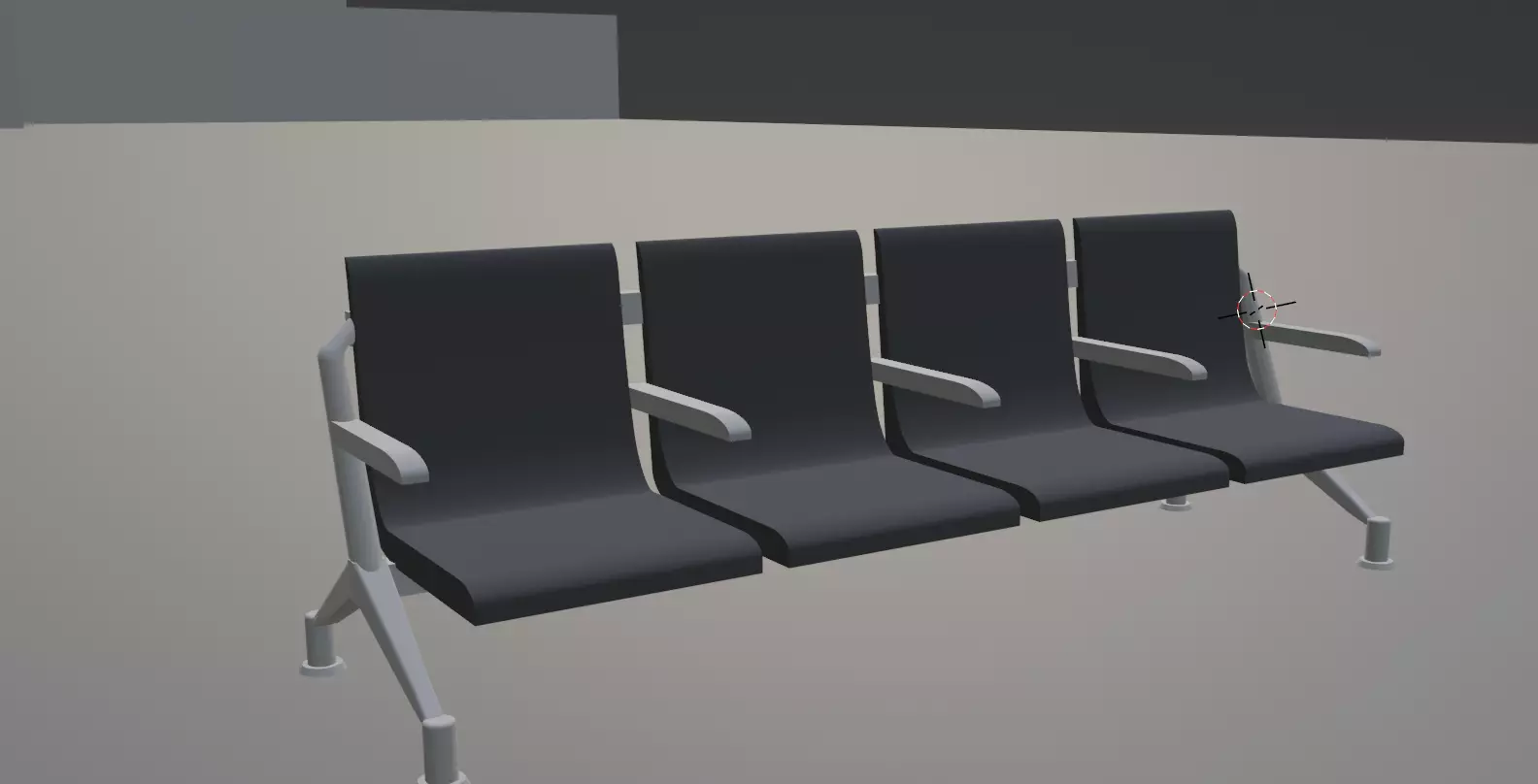 Airport LowPoly bench in Low-poly 3D model