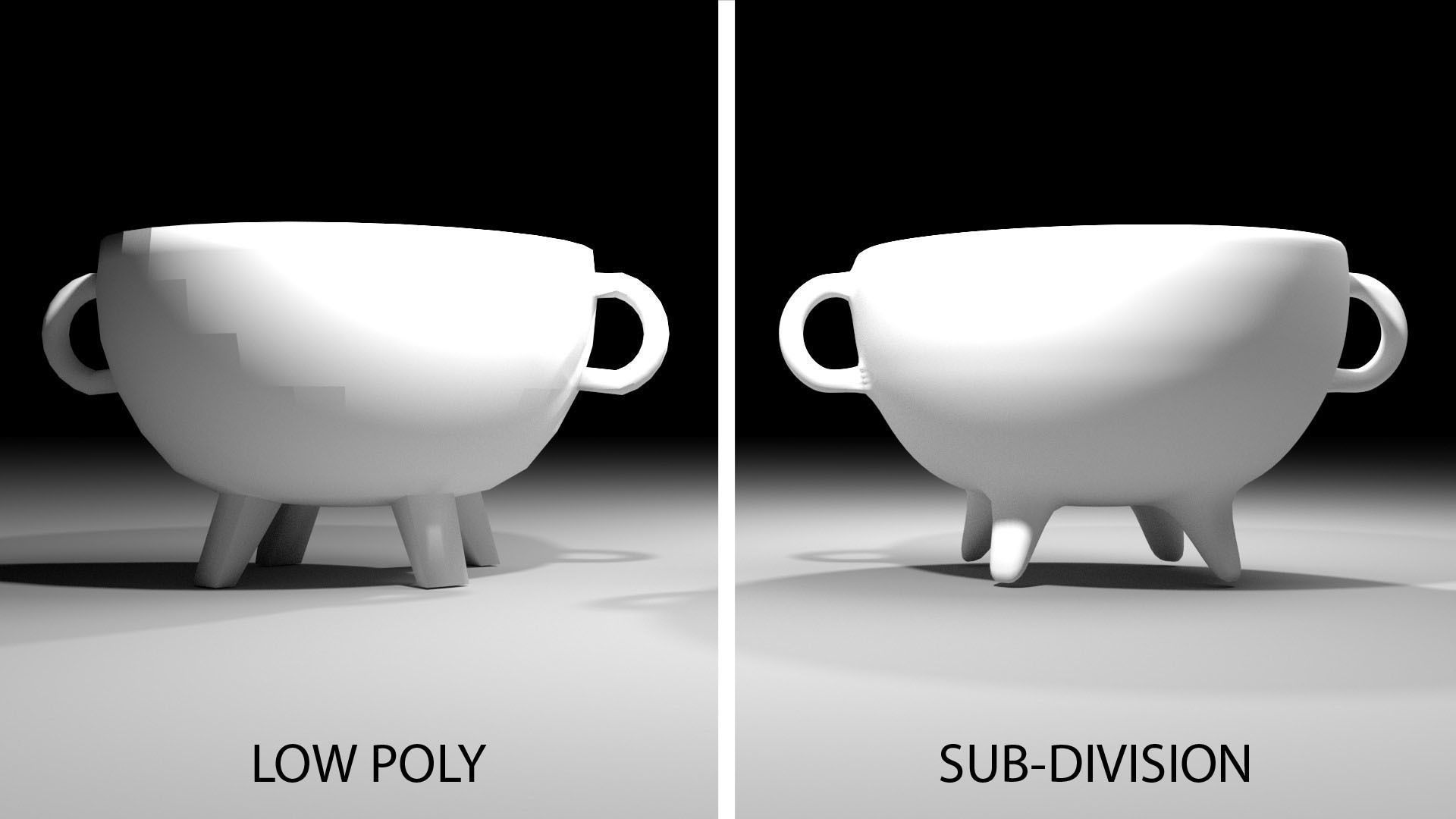 Cauldron 4 cup 3D model_4