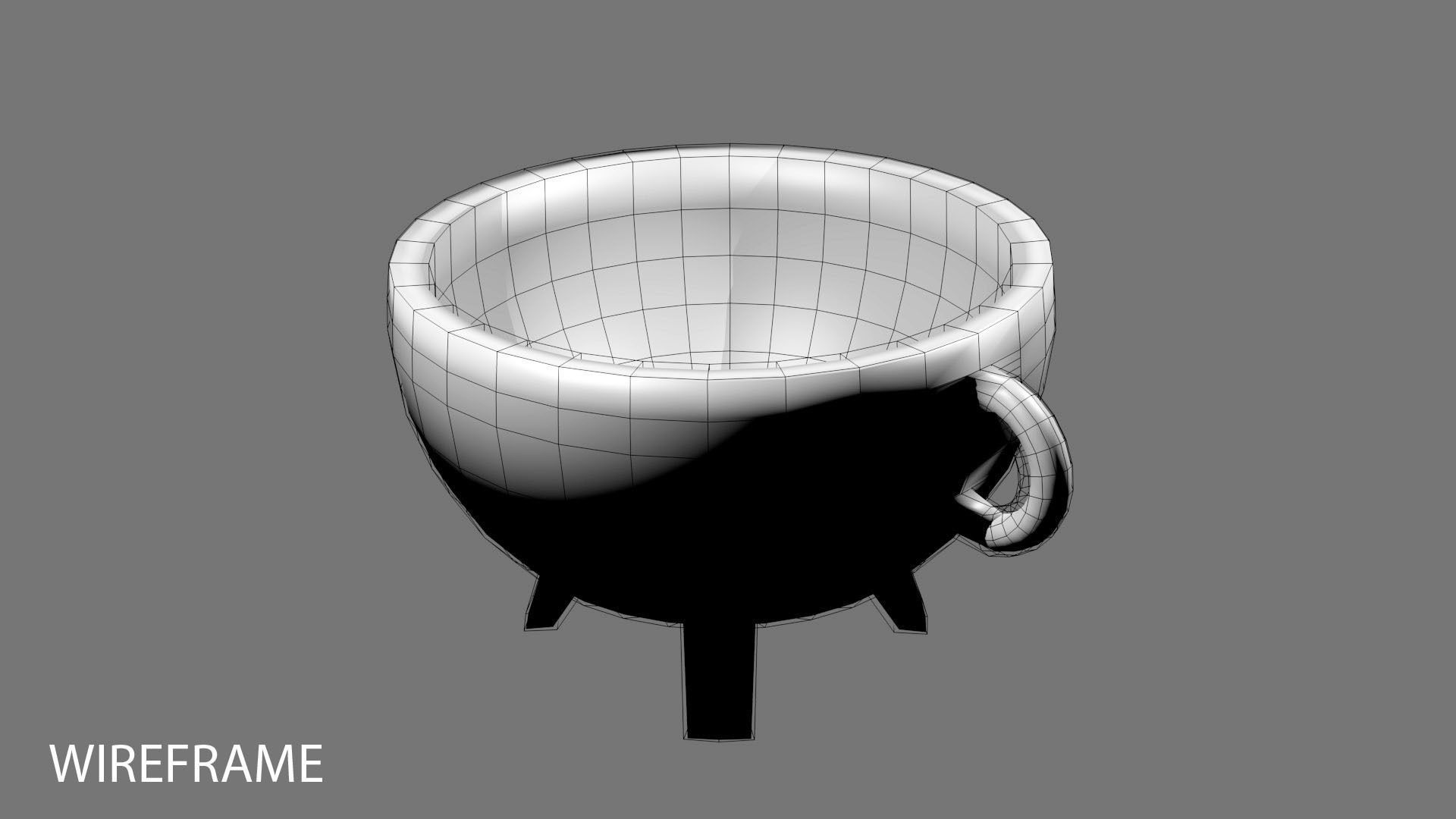 Cauldron 4 cup 3D model_3