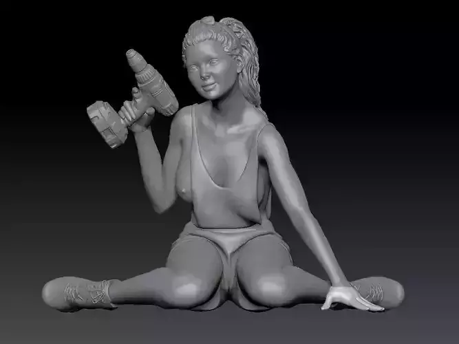 SEXY MECHANIC GIRL 1 3D print model