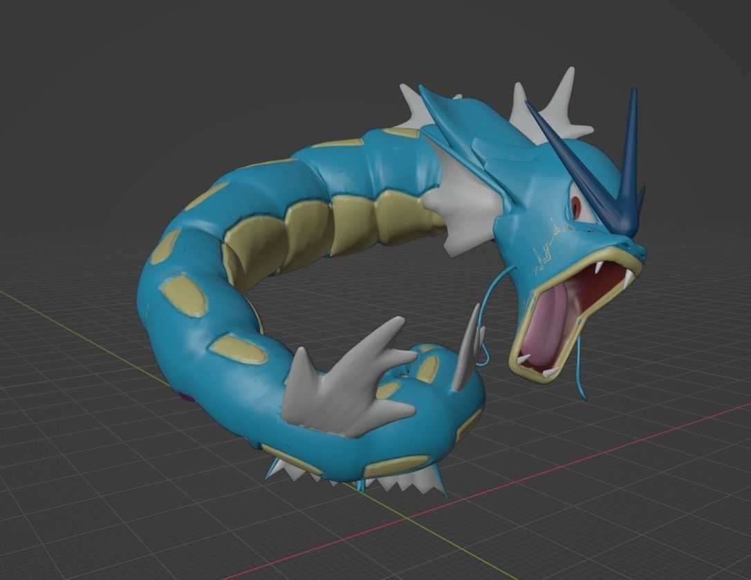 Gyarados shiny pokemon 3D print model 3D print model_2