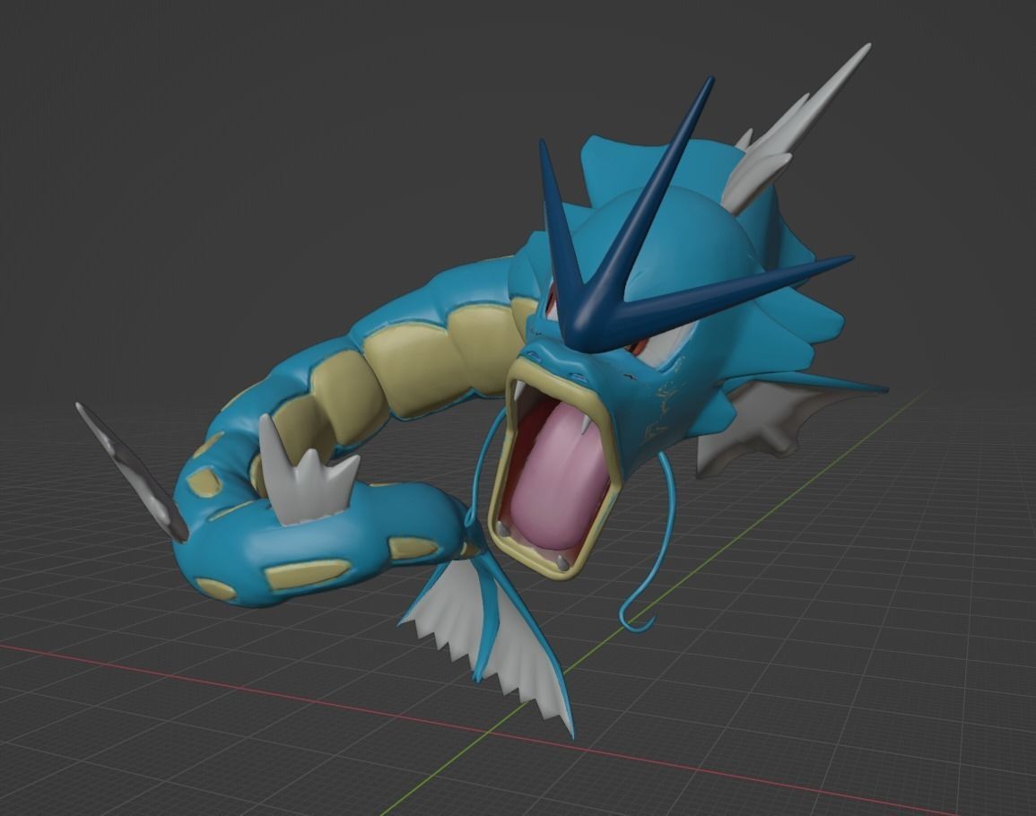 Gyarados shiny pokemon 3D print model 3D print model_1