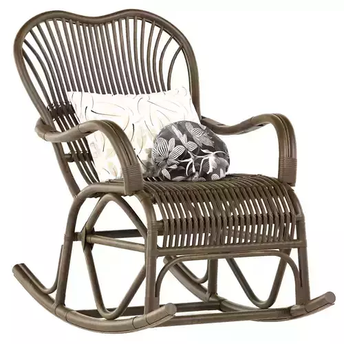 Vintage Rattan Rocking Chair