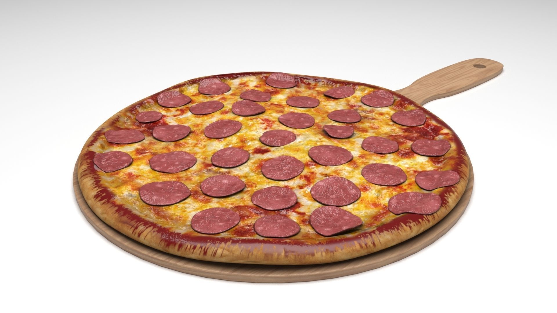 Pepperoni Pizza 3D model_1