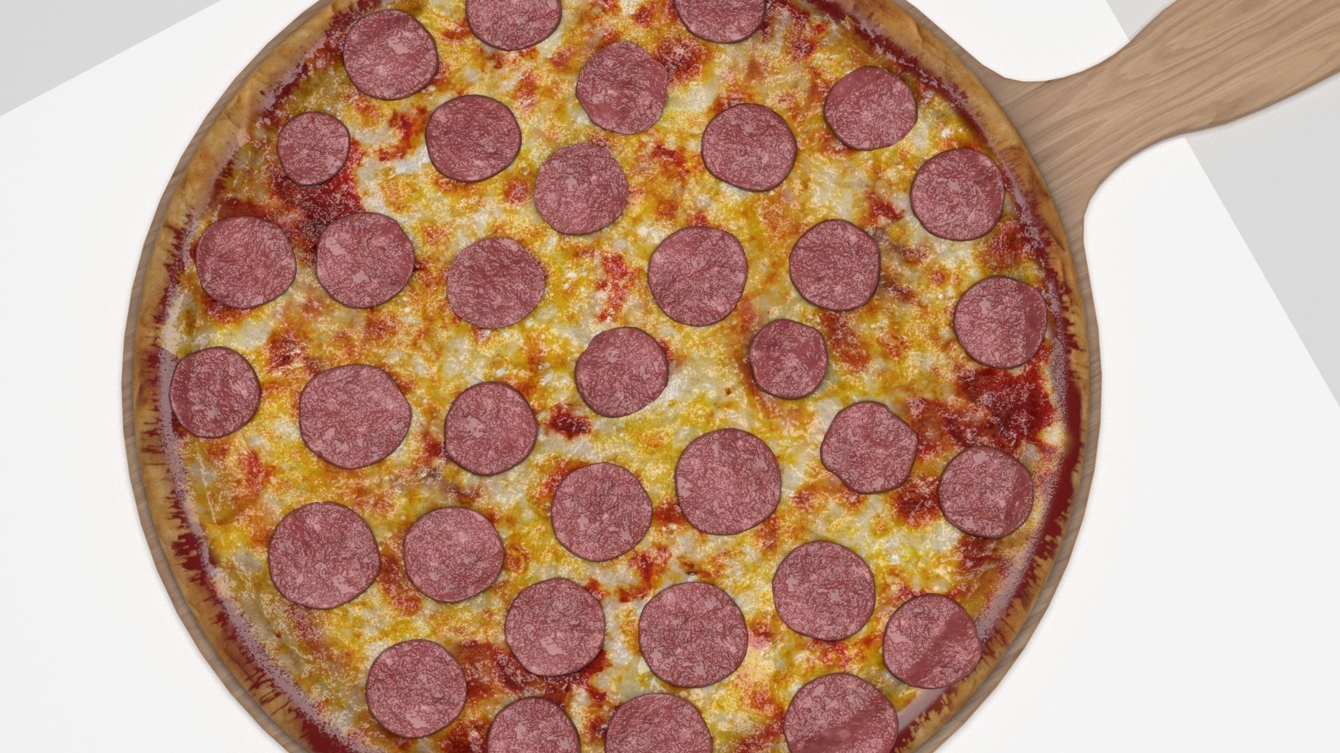 Pepperoni Pizza 3D model_4