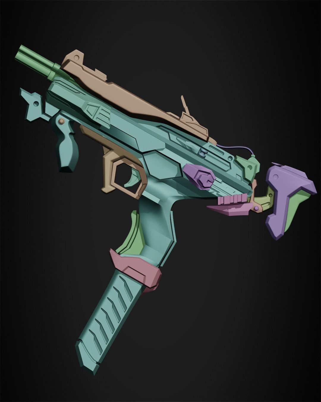 Overwatch 2 Sombra Gun for Cosplay  3D print model_12