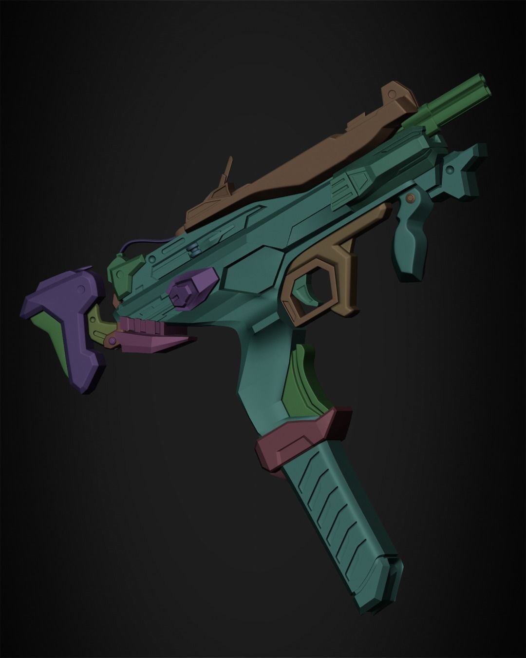Overwatch 2 Sombra Gun for Cosplay  3D print model_16