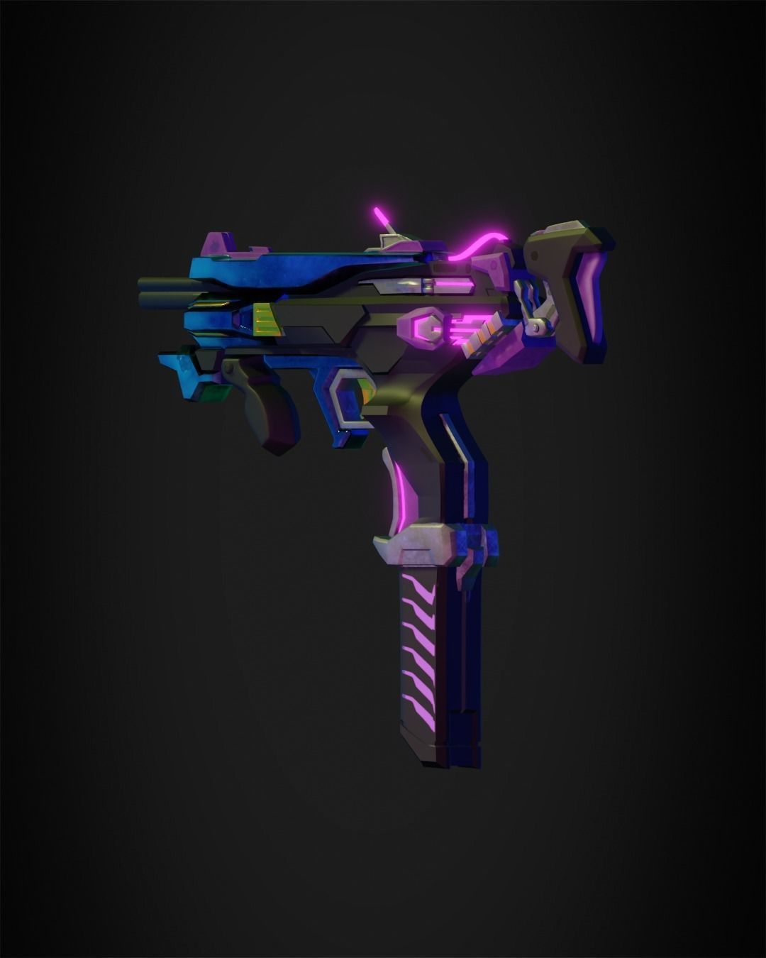 Overwatch 2 Sombra Gun for Cosplay  3D print model_4