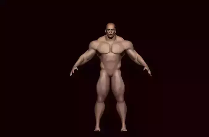 base mesh male  Low-poly 3D model