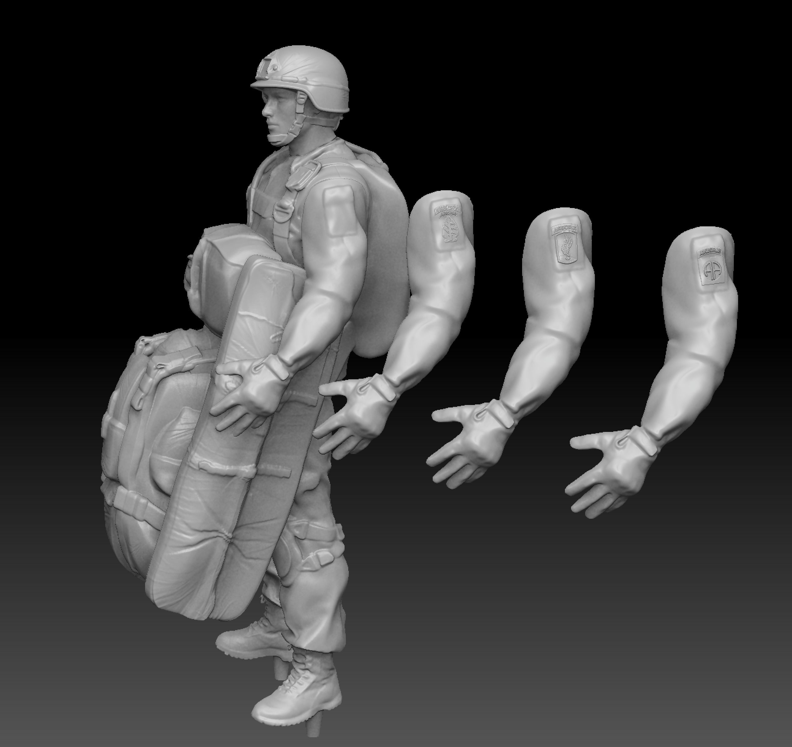 US Army Paratrooper 3d Print Kit 3D print model_7