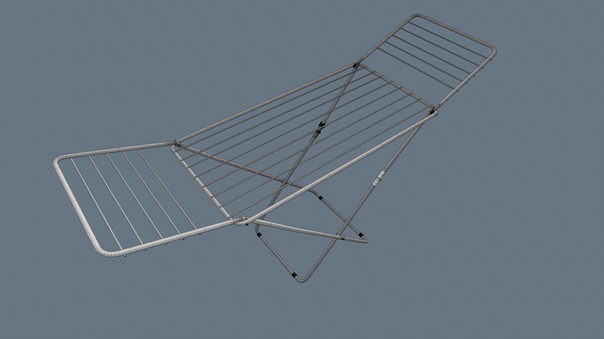 Clothes Drying Stand 3D model_21