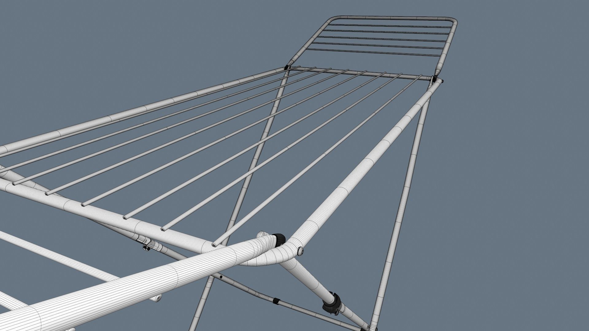 Clothes Drying Stand 3D model_17