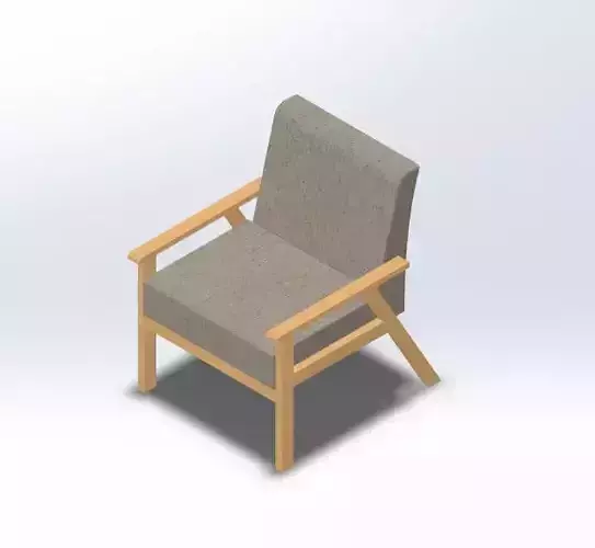 Chair lounge with upholstered seat and back